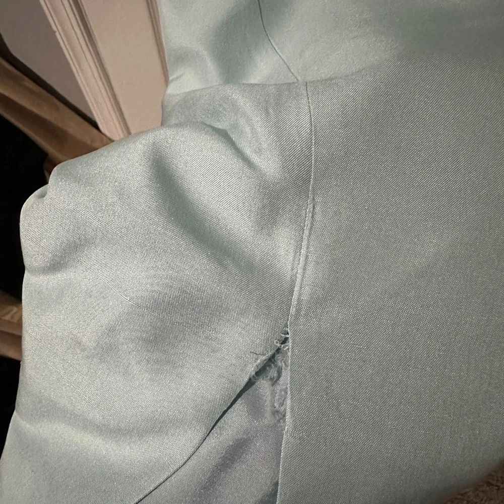 Vintage Ann Taylor 100% Silk Elegant Sleeveless Dress in Light Blue -8P - Picture 6 of 6